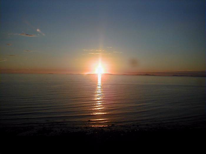 Sunset over Cardigan Bay.